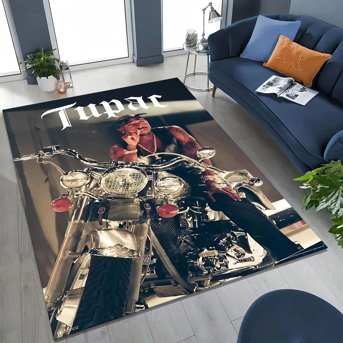 Tupac 2pac Rapper Eminem Hip Hop Rap God Art Rug for Bedroom Living Room Sofa Home Doormat Decor,