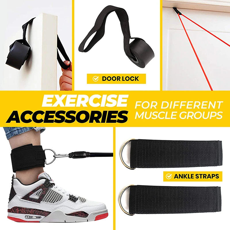 11pcs/Set Pull Rope, Resistance Bands, Portable Fitness Equipment