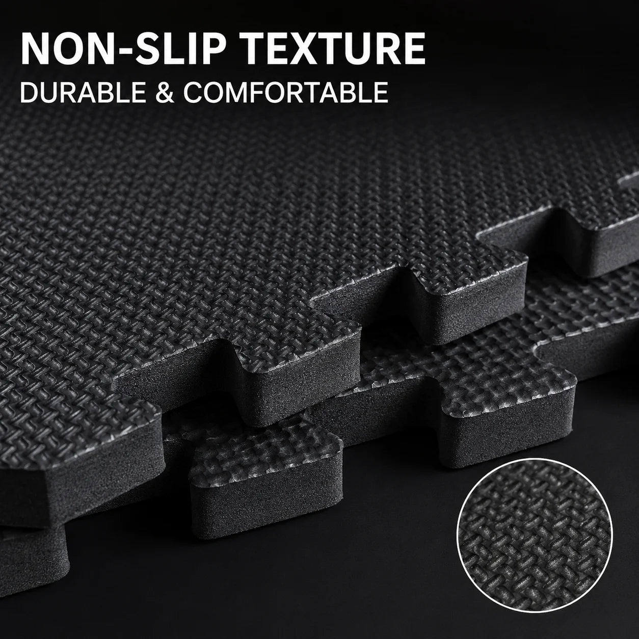 10-Piece High-Density, Bubble-Attached Workout Mat Set