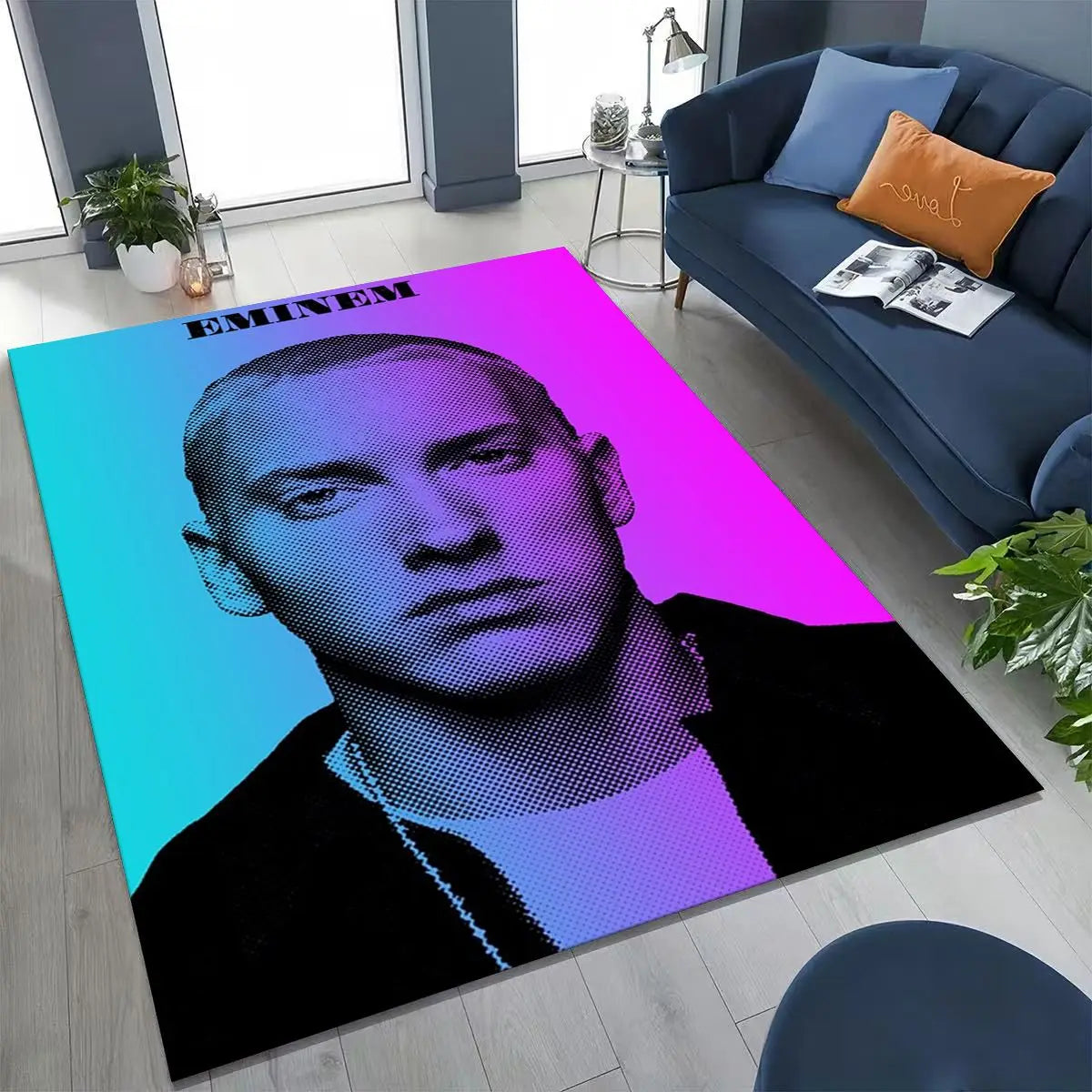 Tupac 2pac Rapper Eminem Hip Hop Rap God Art Rug for Bedroom Living Room Sofa Home Doormat Decor,