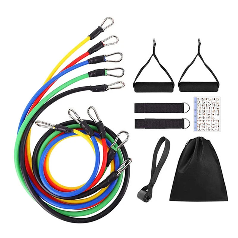 11pcs/Set Pull Rope, Resistance Bands, Portable Fitness Equipment