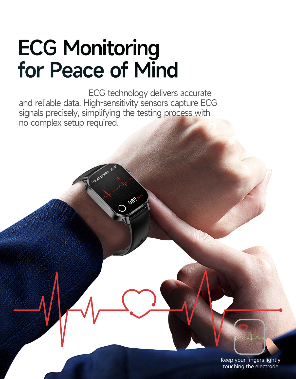 2026 New Nursing Grade Health Analysis SmartWatch ECG+PPG