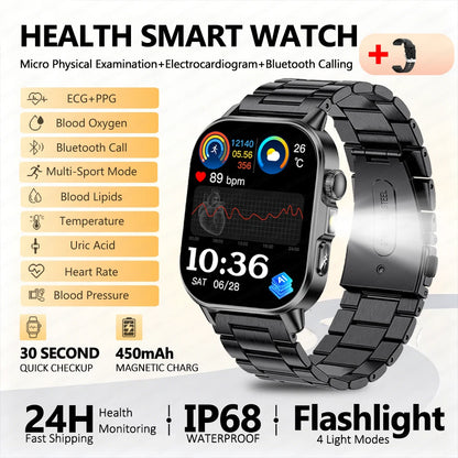 2026 New Nursing Grade Health Analysis SmartWatch ECG+PPG