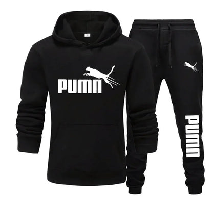 Autumn and Winter Men's Pullover Hoodie and Pants Two-Piece Set