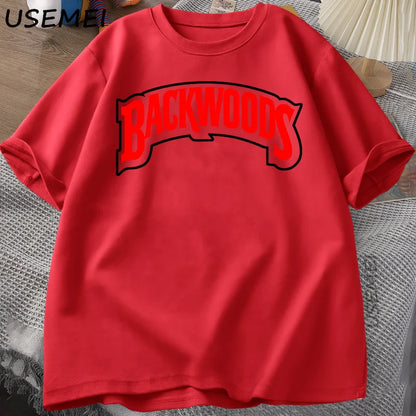 BACKWOODS T Shirts Men Women Retro Short Sleeve Cotton T-Shirt