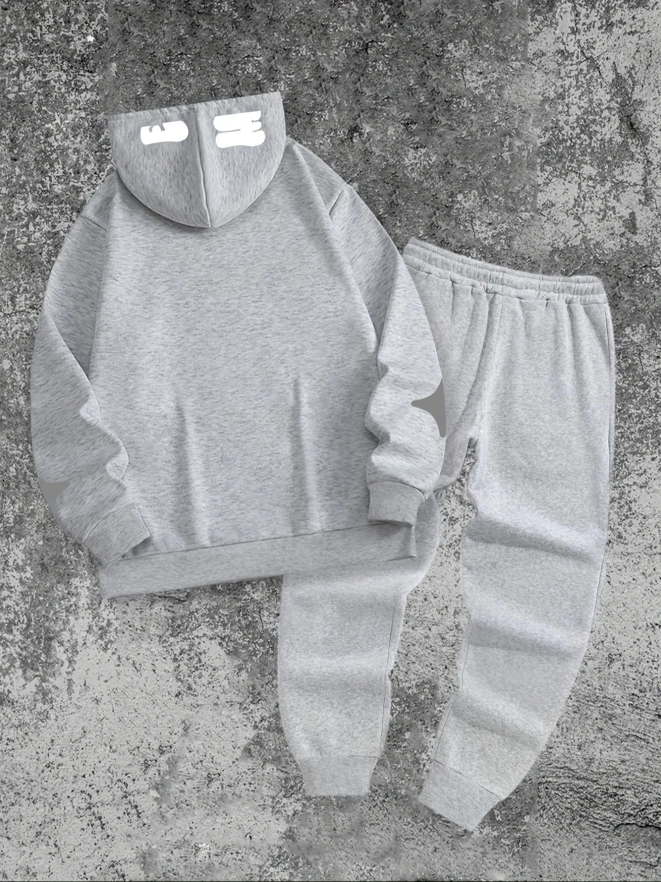 Spring and Autumn new men's hoodie set is a casual and fashionable streetwear collection with letter prints