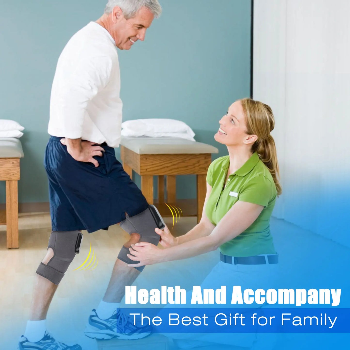 Eletric Heating Knee Massage Device Vibration Knee Pads for Shoulder Elbow Joint Warm Massage