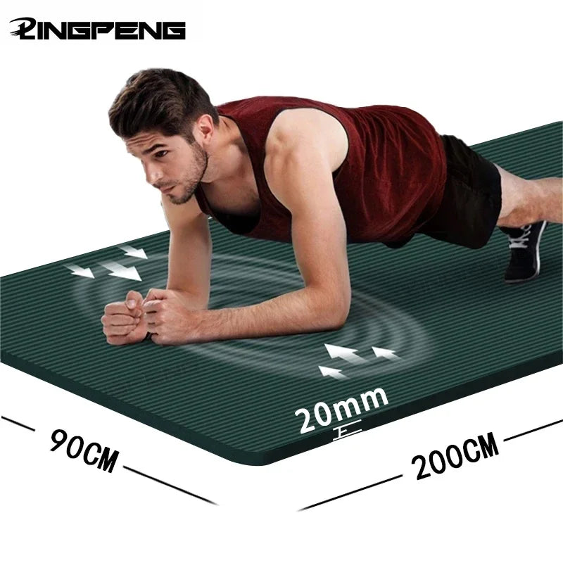 Thick NBR Yoga Mats Anti-slip Sport Fitness Mat Blanket for Exercise
