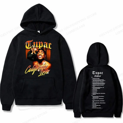 Tupac 2pac Graphic Hoodie Men Clothing Fashion Sweatshirt