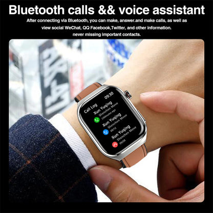 2026 New Nursing Grade Uric Acid Blood Lipids Smart Watch Men ECG+PPG Blood Pressure Heart Rate Bluetooth Call Health Smartwatch