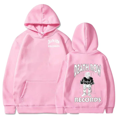 Death Row Inmate Record Print Hip-hop Street Cool Men Hooded Sweatshirt Autumn Winter Daily