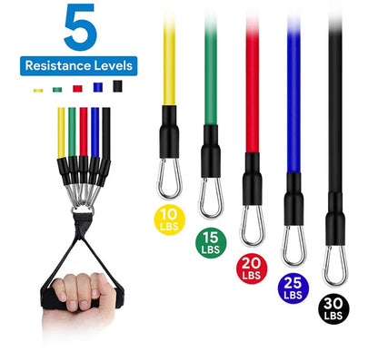 11pcs/Set Pull Rope, Resistance Bands, Portable Fitness Equipment