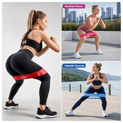 5-Pack Workout Resistance Bands: Elastic for Strength, Stretching, Pilates and Yoga.