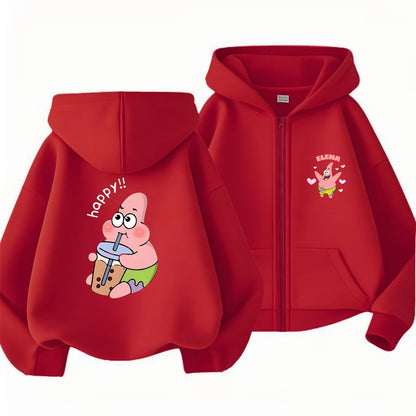 Hoodies Coat SpongeBob SquarePants Children gifts Zipper style Girls Boys Age 3-12 Kids Fashion