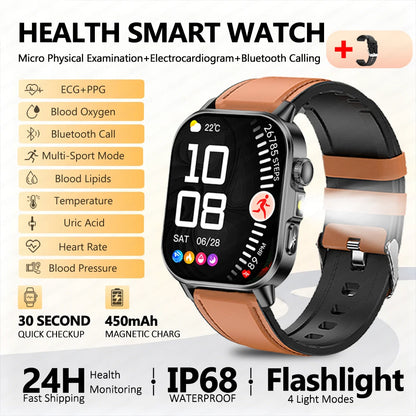 2026 New Nursing Grade Health Analysis SmartWatch ECG+PPG