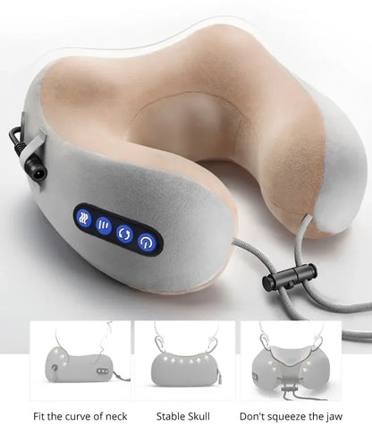 Multifunctional Portable Electric Neck Massager U-Shaped Pillow for Shoulder Cervical Relaxing