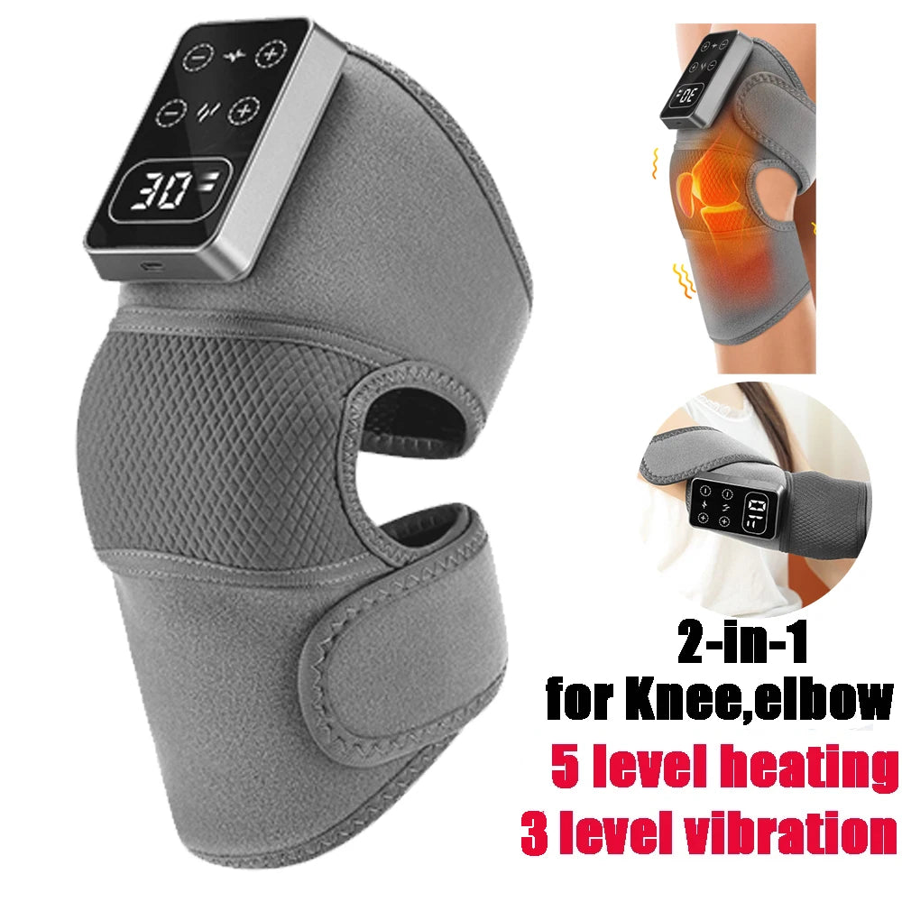 Eletric Heating Knee Massage Device Vibration Knee Pads for Shoulder Elbow Joint Warm Massage