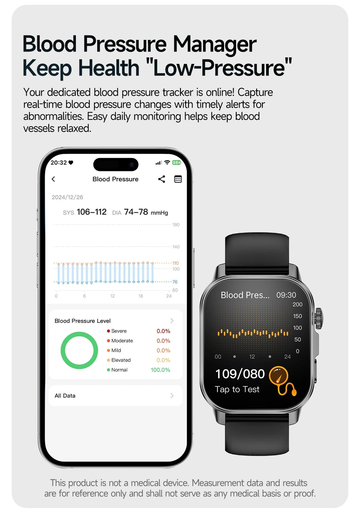 2026 New Nursing Grade Health Analysis SmartWatch ECG+PPG