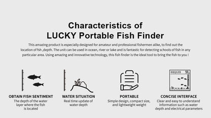 FFC1108-1 Alarm 100M Portable Sonar Fish Finders