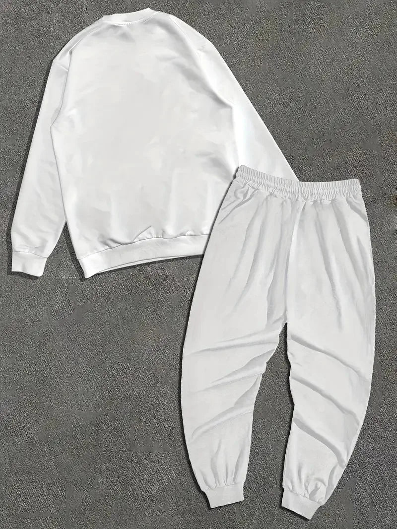 The new men's round-neck sweatshirt set for Spring and Autumn