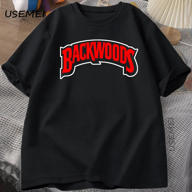 BACKWOODS T Shirts Men Women Retro Short Sleeve Cotton T-Shirt