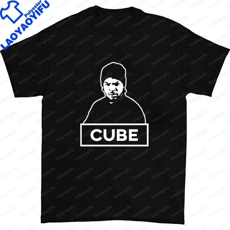 Men Clothing Ice Cube Rapper Hip Hop T-Shirt Vintage Rapper Graphic