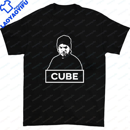 Men Clothing Ice Cube Rapper Hip Hop T-Shirt Vintage Rapper Graphic