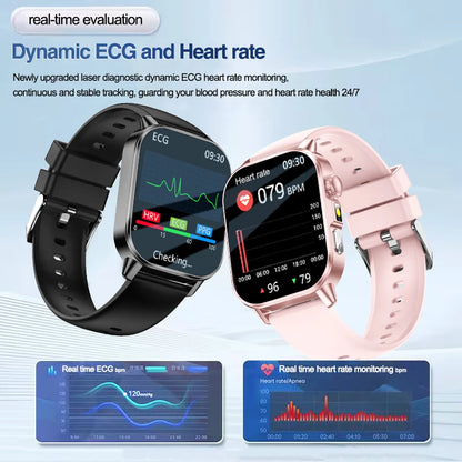 New Men Accurate Health Diagnosis ECG Smart Watch