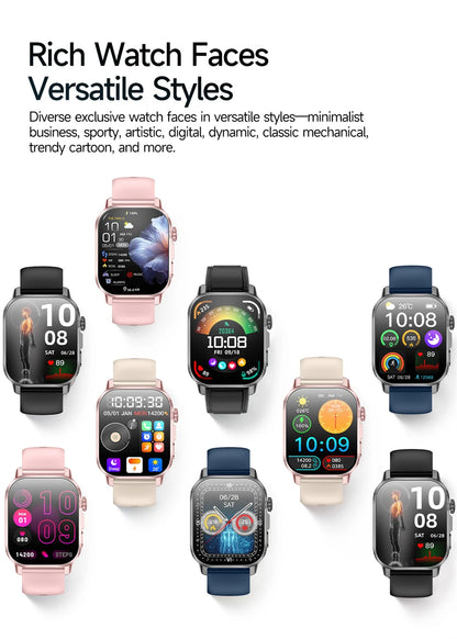 2026 Original Women Health Accurate Diagnosis Smart Watch ECG+HRV BP Blood Oxygen Uric Acid Heart Rate Bluetooth Call Smartwatch