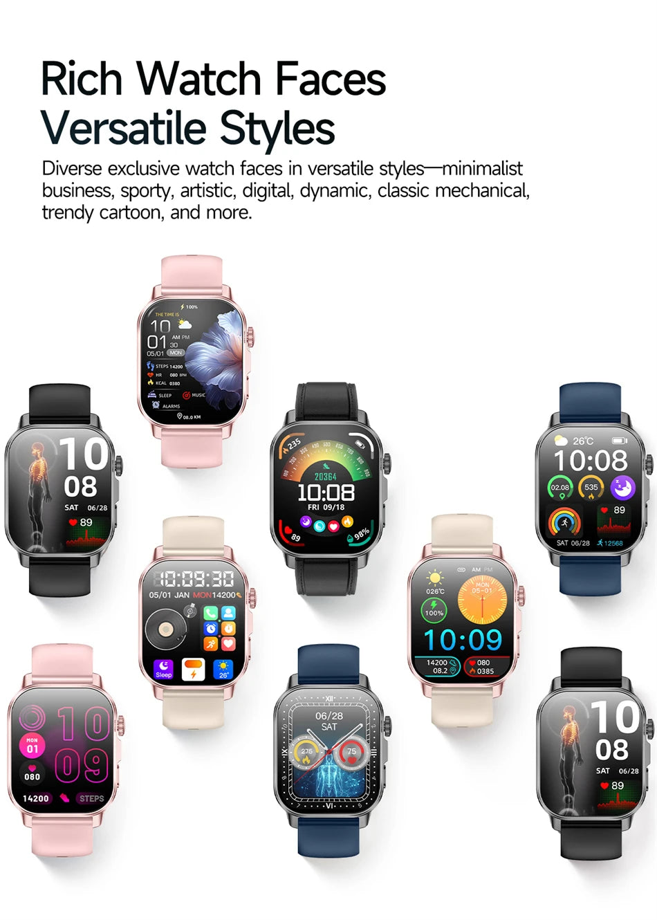 New Men Accurate Health Diagnosis ECG Smart Watch