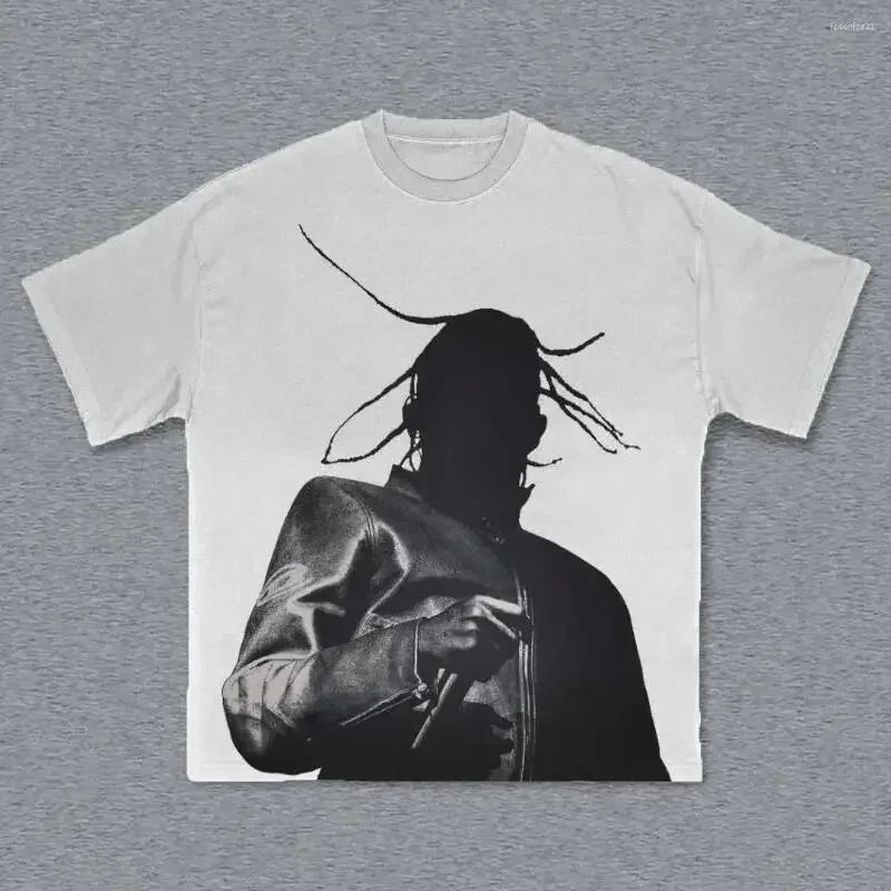 2000s Vintage Casual Girl Print Y2k Women's Tshirts Short Sleeve O-Neck Streetwear Harajuku Gothic Tee Crop Top Men Kid Clothes