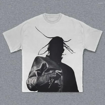 2000s Vintage Casual Girl Print Y2k Women's Tshirts Short Sleeve O-Neck Streetwear Harajuku Gothic Tee Crop Top Men Kid Clothes