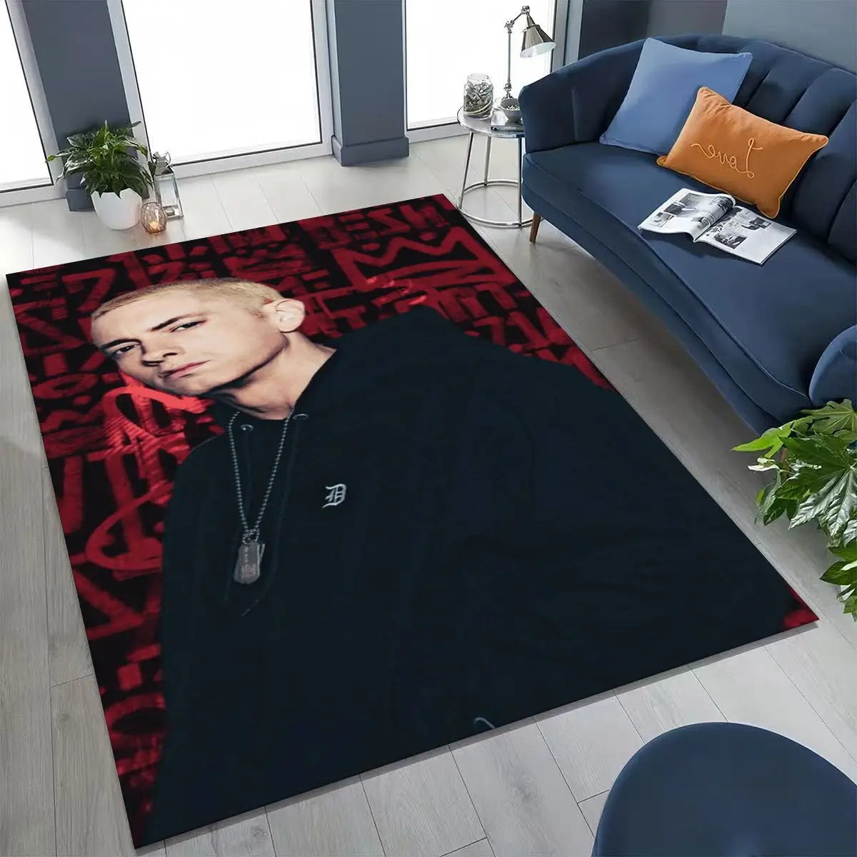 Tupac 2pac Rapper Eminem Hip Hop Rap God Art Rug for Bedroom Living Room Sofa Home Doormat Decor,
