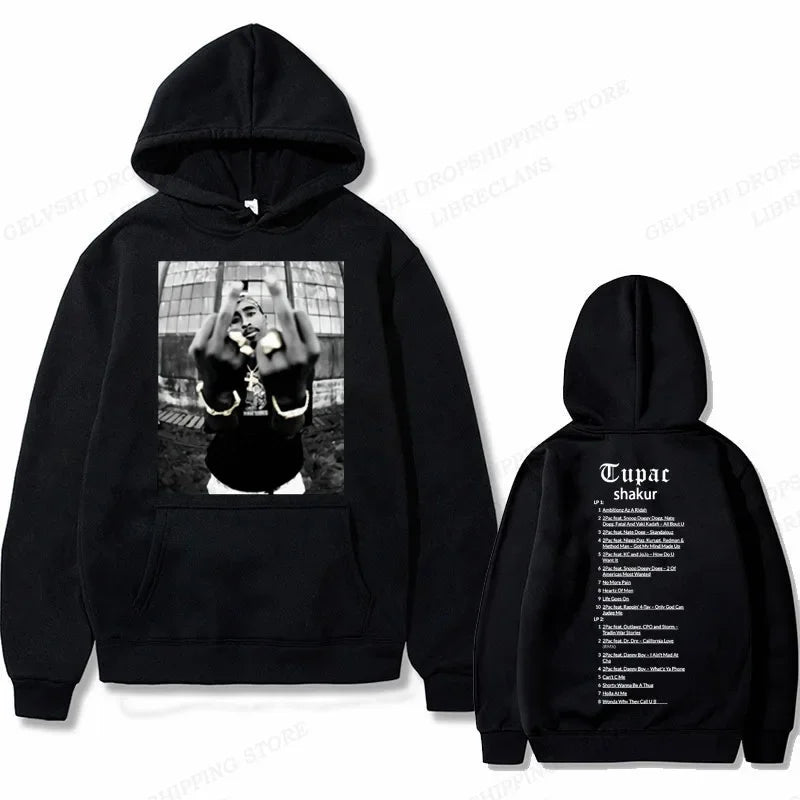 Tupac 2pac Graphic Hoodie Men Clothing Fashion Sweatshirt