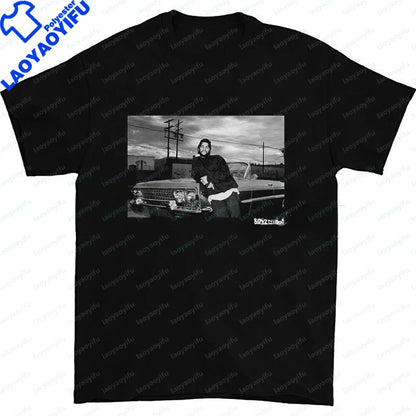 Men Clothing Ice Cube Rapper Hip Hop T-Shirt Vintage Rapper Graphic