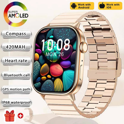 Newly Built-in GPS Sports Fitness Pilates Smart Watch Women Fashion Precise Positioning 5ATM Waterproof Bluetooth Call Bracelets