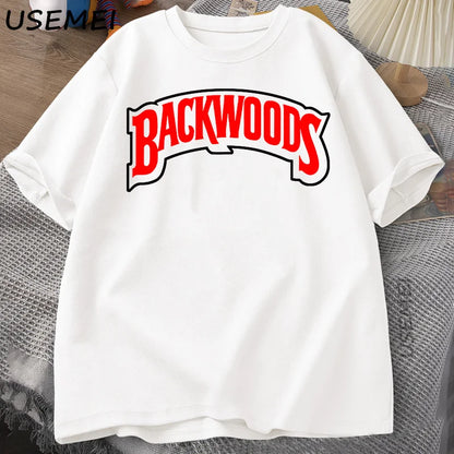 BACKWOODS T Shirts Men Women Retro Short Sleeve Cotton T-Shirt
