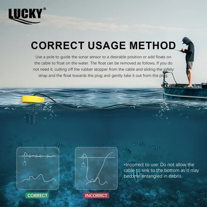 FFC1108-1 Alarm 100M Portable Sonar Fish Finders