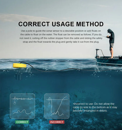 FFC1108-1 Alarm 100M Portable Sonar Fish Finders
