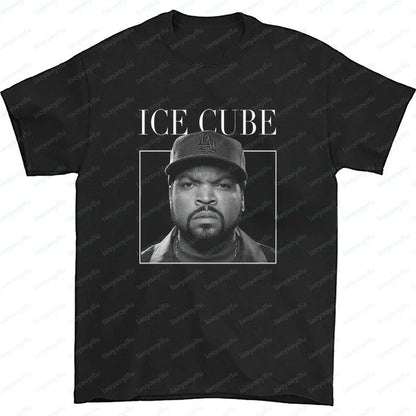 Men Clothing Ice Cube Rapper Hip Hop T-Shirt Vintage Rapper Graphic