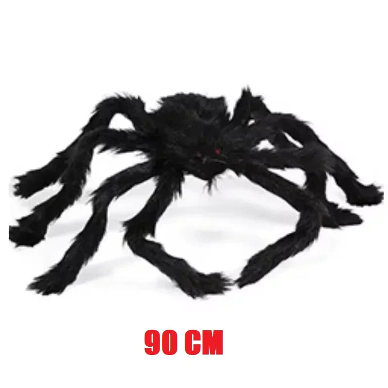 Halloween Decoration Party Prop Outdoor Giant Spider Decor 30-200cm Chamber Prank Black Spider