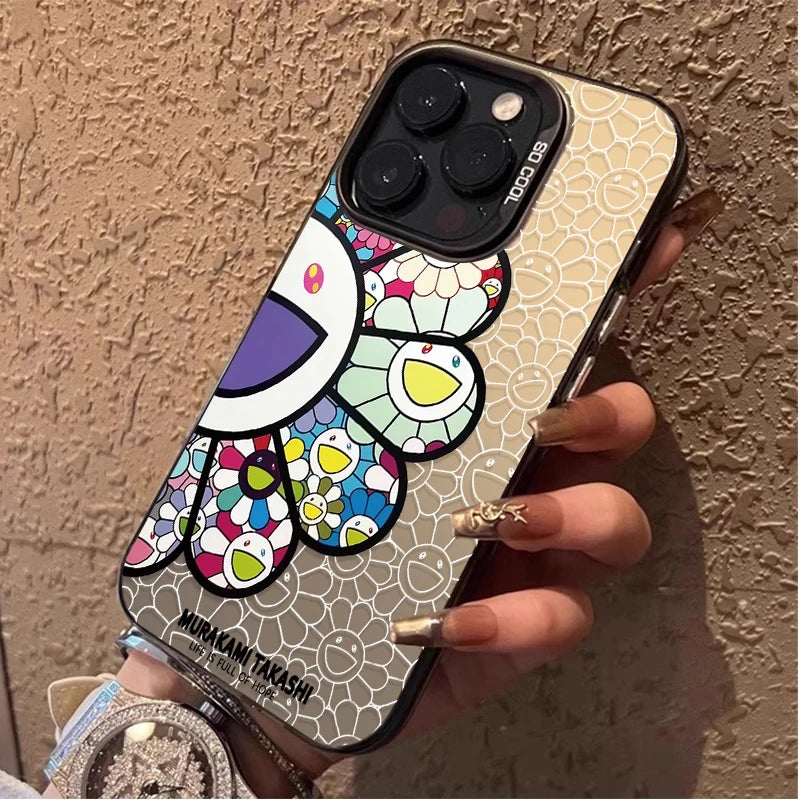 Smiling Sunflower Series Hard Phone Case for iPhones
