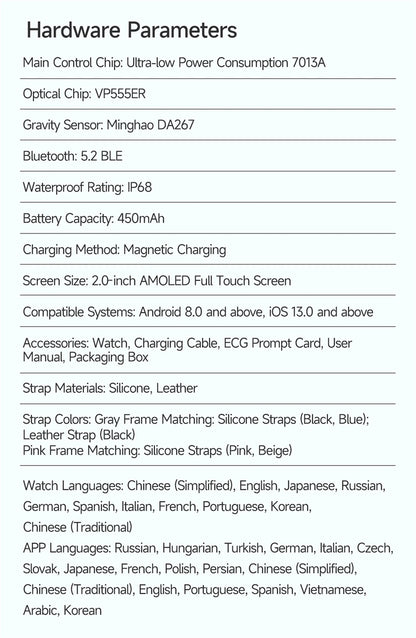 New Men Accurate Health Diagnosis ECG Smart Watch