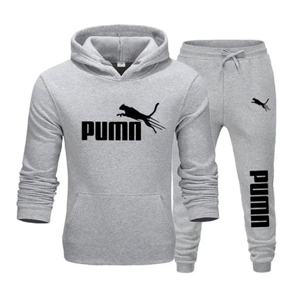 Autumn and Winter Men's Pullover Hoodie and Pants Two-Piece Set