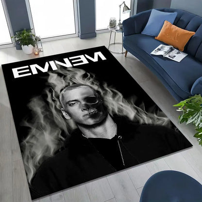 Tupac 2pac Rapper Eminem Hip Hop Rap God Art Rug for Bedroom Living Room Sofa Home Doormat Decor,