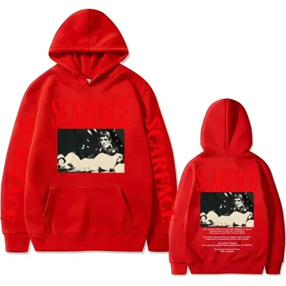 Retro 90s movie Scarface star Tony Montana hoodie, pullover, hip-hop fashion