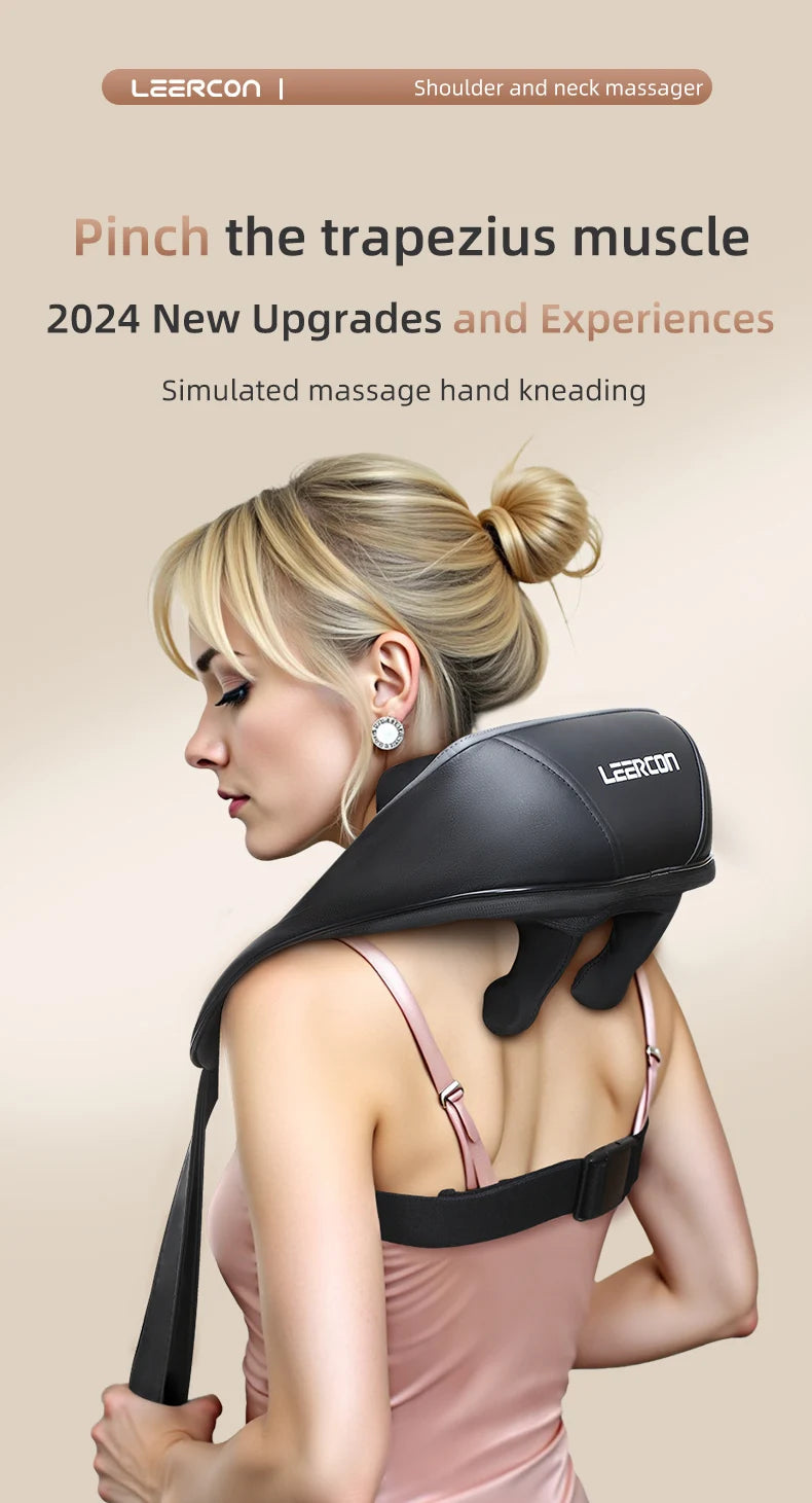 4D Shiatsu Neck and Shoulder Massager with Heat Electric Back Massagers