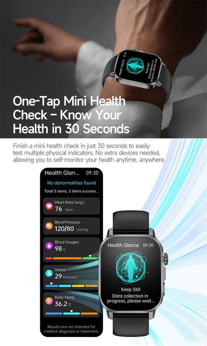 New Men Accurate Health Diagnosis ECG Smart Watch