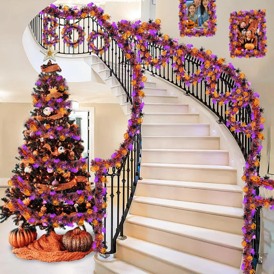 Haunted House Decoration Encrypted Pumpkin Spider Bat Ribbon Ghost Festival Bat Fur