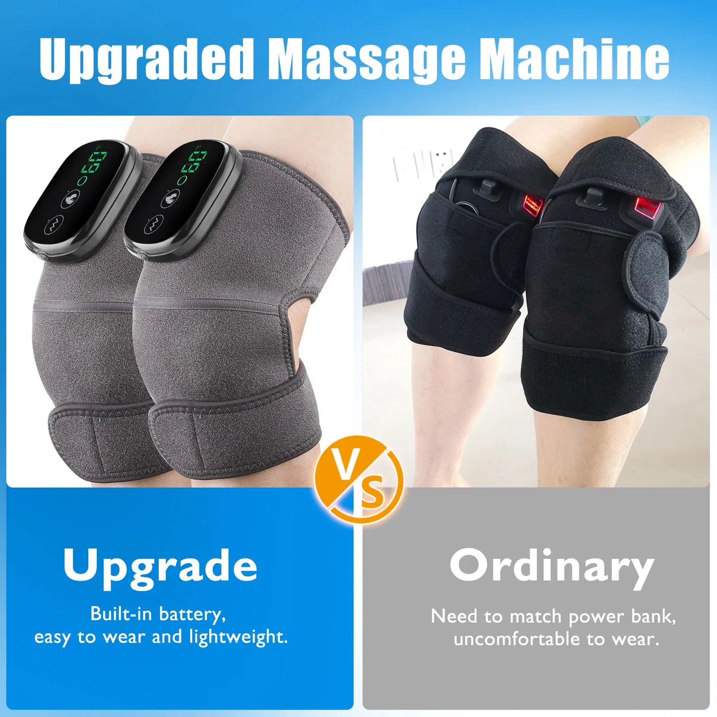 Eletric Heating Knee Massage Device Vibration Knee Pads for Shoulder Elbow Joint Warm Massage